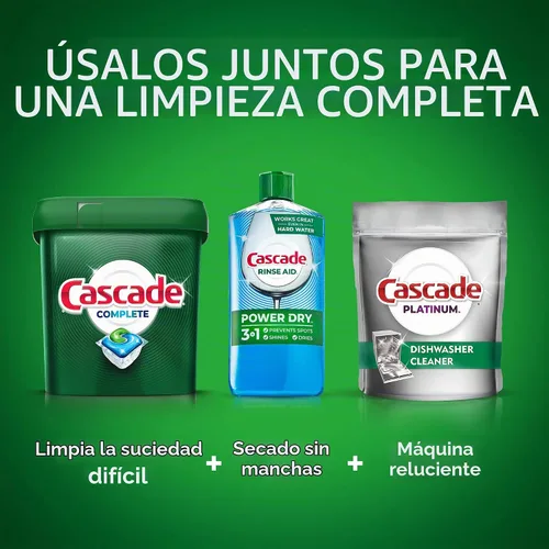Vista 5 de Cascade Complete ActionPacs, cápsulas de detergente para lavavajillas, frescas, 27