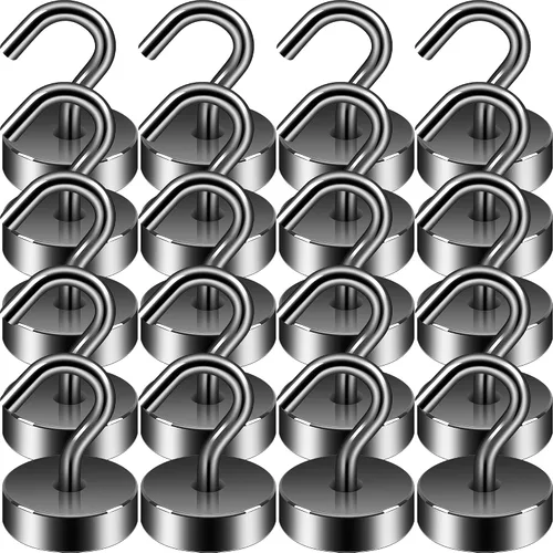 Vista 53 de Neosmuk Ganchos magnéticos, esenciales para cruceros, más de 32 libras, ganchos magnéticos resistentes para cabinas de cruceros, refrigerador