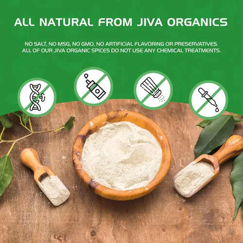Vista 8 de Jiva Organics Shatavari Orgánico Polvo Bolsa a Granel de 14 onzas – Espárragos racemosus – Hierba Ayurvédica Pura