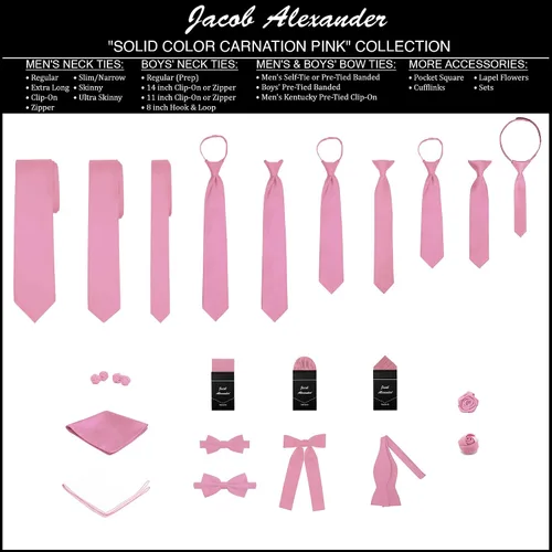 Vista 32 de Jacob Alexander Corbata regular de los hombres de color sólido