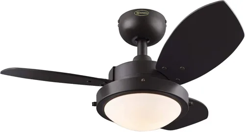 Vista 5 de Westinghouse 7224100 Wengue - Ventilador de techo para interiores con luz, 30 pulgadas, cromado