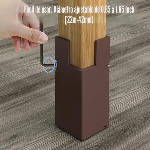 Vista 7 de Sephyroth Elevadores de Cama Ajustables Elevadores de Muebles Paquete de 4 con Abrazadera de Tornillo. Elevadores de Mesa Escritorio Silla. Negro