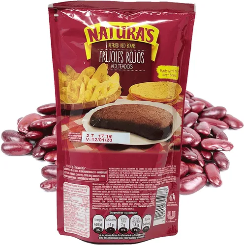 Vista 2 de Naturas Frijoles Rojos Volteados Frijoles Rojos Volteados 100% a base de plantas Listo para servir Fabricado con frijoles molidos Sin