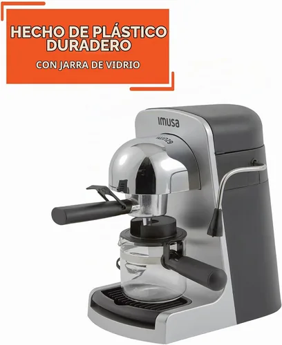 Vista 4 de IMUSA Cafetera eléctrica para Espresso y Cappuccino Bistro de 4 tazas, plateado