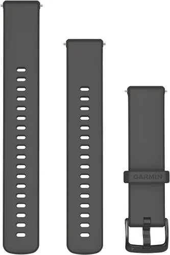 Vista 16 de Garmin Correa de reloj deportivo de resina de silicona de liberación rápida de 0.709 in, negro, 0.709 in, unisex, estándar, casual Rosa rubor