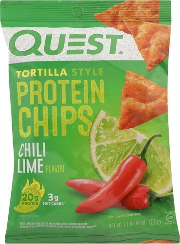 Vista 43 de Quest Nutrition Chips de proteína, barbacoa, 0.78 oz de proteína, 0.11 oz de carbohidratos netos, 130 cals, bolsa de 1.1 onzas, 1 unidad, alto