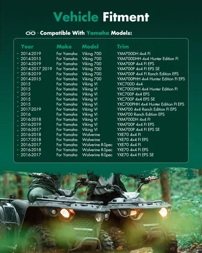 Vista 2 de SCITOO Conjunto de eje de eje CV 2014-2018 2019 para Yamaha Viking 700 VI Wolverine R-Spec trasero izquierdo derecho