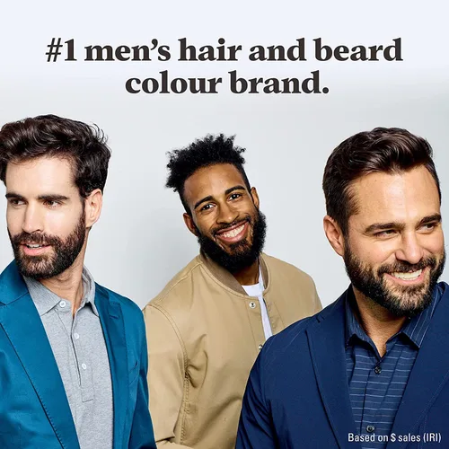 Vista 6 de JUST FOR MEN Gel de color para bigote y barba, negro real M-55, 1 cada uno (paquete de 4)