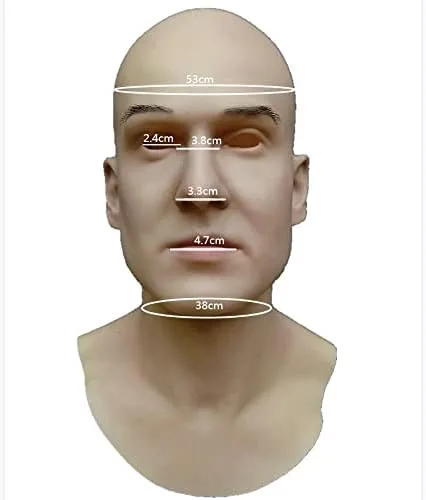 Vista 7 de QQ máscara europea silicona no látex cos jugar o holloween día IVAN MASK