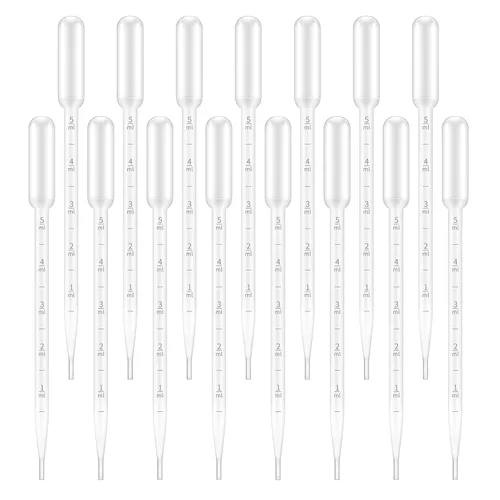 Vista 7 de G2PLUS Gotero de plástico – 25 piezas Pipetas de transferencia desechables, gotero graduado de 1ml para aceites esenciales, uso en laboratorio