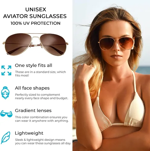 Vista 3 de GrillerPUNCH - Gafas de sol unisex con montura ligera y de moda para todas las formas de cara, protección UV 100 %.