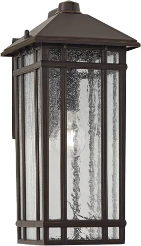 Vista 7 de Kathy Ireland Sierra Craftsman - Lámpara de pared rústica de 16 1/2 pulgadas de alto para exteriores, para porche, casa, exterior, faroles, juego