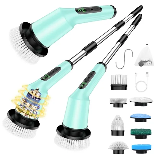 Vista 12 de Electric Spin Scrubber for Bathroom, Shower Scrubber with Long Handle