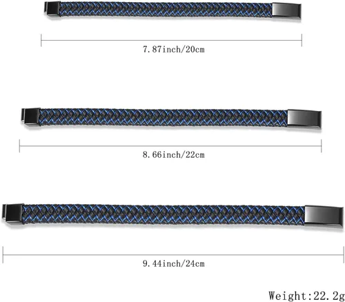 Vista 2 de Oinsi Pulsera de cuero para mujeres y hombres, pulsera trenzada de 0.47 pulgadas, recuerdo conmemorativo, urna conmemorativa, regalos de joyería