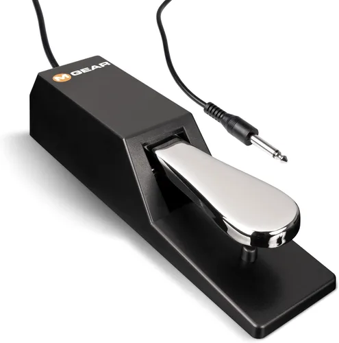 Vista 5 de On-Stage MS7701B - Soporte de micrófono trípode y M-Audio SP-2 - Pedal de sostenimiento universal con acción estilo piano para teclados MIDI, pianos