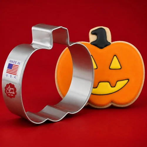 Vista 9 de Cortadores de galletas con forma de calabaza - 4 pulgadas - Acero estañado de los EE. UU.