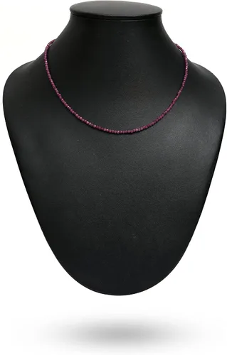 Vista 2 de Gempires - Collar natural, cuentas facetadas, cristales curativos de energía, cadena chapada en plata, regalo para ella, joyería de piedras