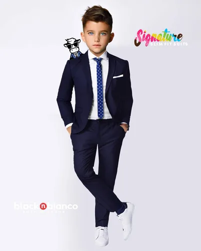 Vista 2 de Black n Bianco Signature - Traje completo para niño, ajustado