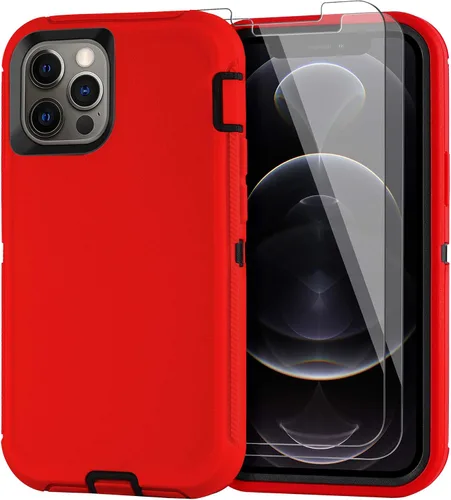 Vista 36 de Funda para iPhone 12 Mini con funda de clip para cinturón y 2 protectores de pantalla, funda de protección completa resistente de grado militar a