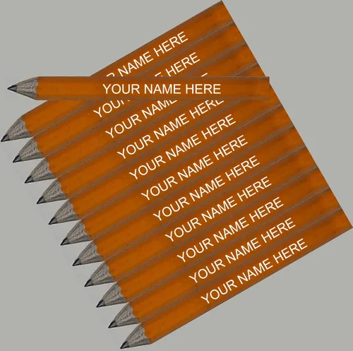 Vista 4 de ezpencils - Lápices de golf negros personalizados con punta - 24 paquetes - ** PERZONALIZACIÓN GRATIS **