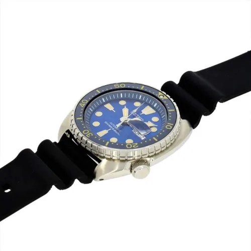Vista 3 de Seiko Prospex SRPE07K1 Reloj analógico automático de silicona negro para hombre Azul