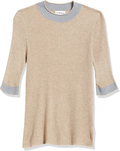 Vista 6 de The Drop Winona Suéter acanalado con cuello alto a rayas para mujer
