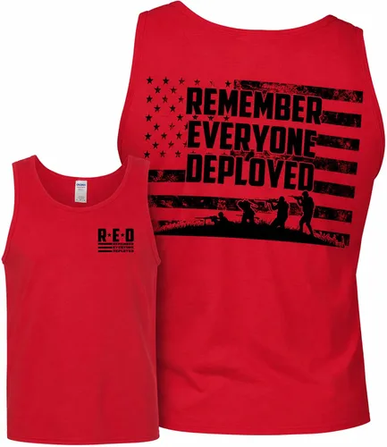 Vista 13 de RED Friday US Military Shirt Remember Everyone Deployed Flag American Pride Camiseta para hombres y mujeres