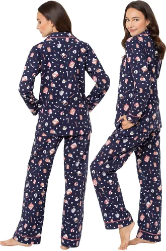 Vista 151 de PajamaGram Conjunto de pijama para mujer – Pijama para mujer, jersey novio, 100% algodón