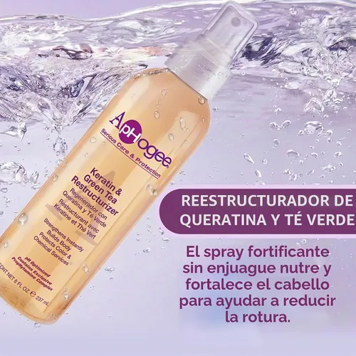 Vista 2 de Reparador de queratina y té verde ApHogee, 8 onzas líquidas