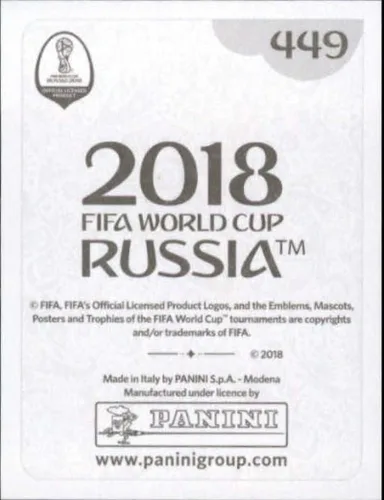 Vista 2 de Pegatinas de la Copa del Mundo Panini 2018 Rusia #449 Mario Gotze Alemania Calcomanías oficiales del álbum en estado crudo (NM o mejor)