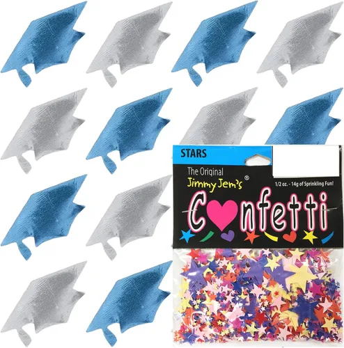 Vista 114 de Confetti Grad Cap Negro, Azul Marino Combo - 2 bolsas de media onza (1 oz)