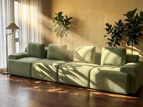 Vista 50 de Sofá de nube de gran tamaño en forma de U de 122 pulgadas, cómodos sofás modulares sin hueso para sala de estar, sofá modular con respaldo alto