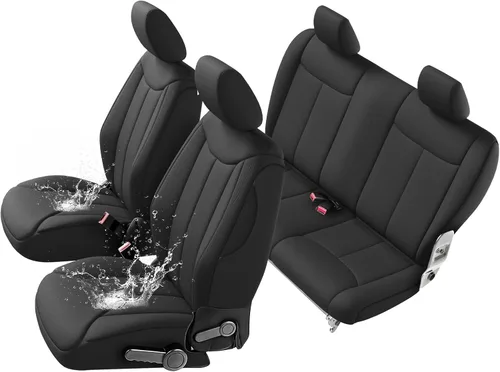 Vista 9 de GIANT PANDA Fundas de asiento de neopreno para Jeep Wrangler TJ (2003-2006), fundas de asiento impermeables de neopreno, acolchadas de espuma
