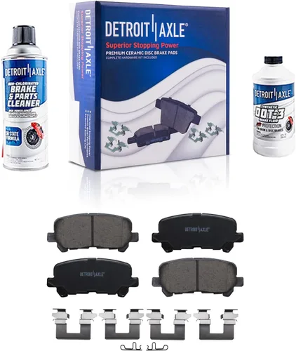 Vista 138 de Detroit Axle - Pastillas de Freno Delantero para Nissan Altima Maxima Sentra 350Z Cube Juke Versa INFINITI G35 I30 I35 Suzuki SX4 Crossover