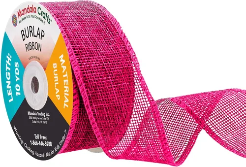 Vista 73 de Mandala Crafts Cinta de arpillera negra de 1.5 pulgadas de ancho para manualidades, rollo de 20 yardas de cinta rústica de arpillera para coronas