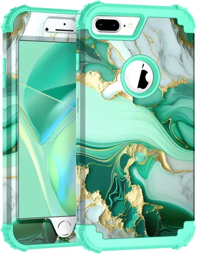 Vista 167 de Hocase Funda para iPhone SE 2022/2020, resistente a prueba de golpes, de plástico duro+goma de silicona, funda protectora híbrida para iPhone SE