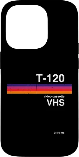 Vista 17 de Funda para disfraz de nostalgia retro para iPhone 16 con gráficos de cinta VHS de los años 80 y 90
