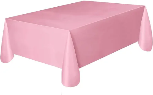 Vista 6 de Paquete de 4: manteles desechables de plástico / manteles de mesa, 54 x 108 pulgadas, rectangular, impermeable y desechable, ideal para fiestas