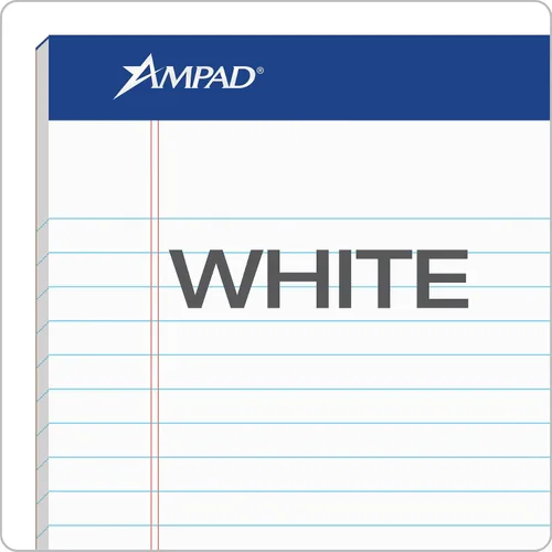 Vista 5 de Ampad Bloc de notas legales de 5 x 8, paquete de 12, rayado estrecho, papel blanco, 50 hojas por bloc de escritura, American Pad & Paper, fabricado
