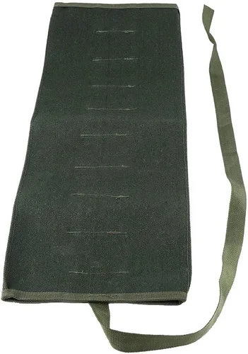 Vista 8 de Bolsa de herramientas de jardín, organizador de almacenamiento multifuncional portátil para jardinería, bonsái, lona verde, 10 bolsillos, 23.6 x
