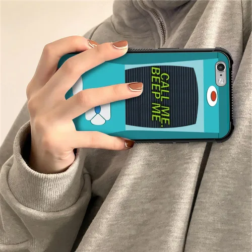 Vista 5 de Funda compatible con iPhone 6/iPhone 6S, consola de juegos azul, diseño de patrón increíble, a prueba de golpes, antiarañazos, carcasa trasera