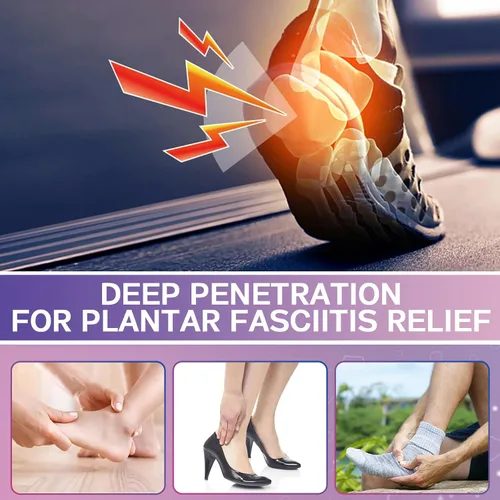 Vista 5 de Alivio de la fascitis plantar, alivio natural de molestias en el talón para fascitis plantar, 12 horas de fuerza máxima de calor profundo, calmante