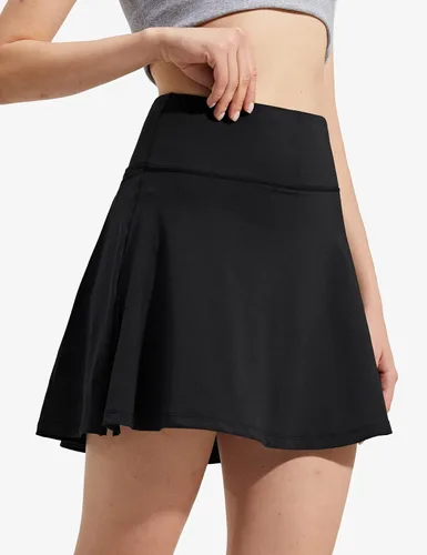Vista 2 de ZUTY Falda de tenis de cintura alta de 18 pulgadas para mujer, faldas con bolsillos, casual, modesta, larga, para golf, atletismo, correr
