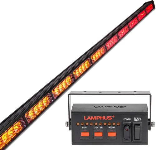 Vista 31 de lamphus SolarBlast sbls64 29" 24 W LED Advertencia Tráfico de Emergencia Advisor – Barra de luz ámbar azul, Azul
