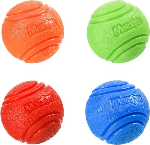 Vista 10 de Pelota de entrenamiento para perros en una cuerda, pelota de goma para perros con asa para tira y afloja K9, recompensas de entrenamiento