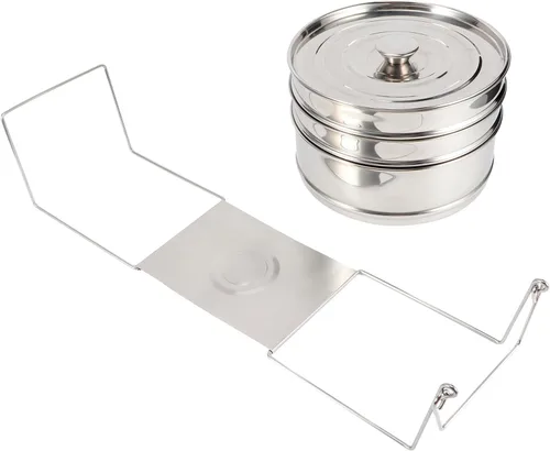Vista 3 de Steamer Pot Steamer Basket, Stackable 3 Tier Stainless Steel Cooker Pot Set Cook Food Pressure Accessories