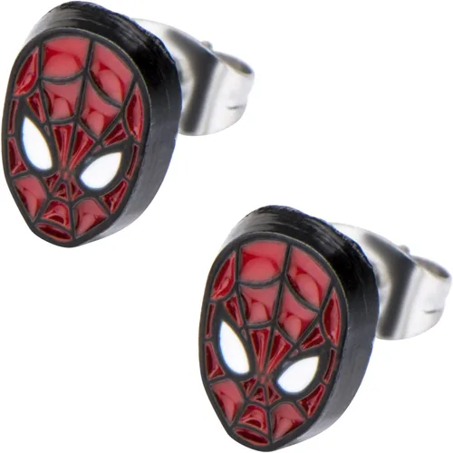 Vista 2 de Marvel Spider-Man Face Front Stud Earrings
