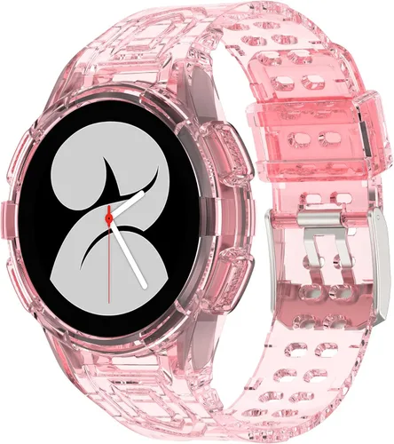Vista 8 de VeveXiao Glacier - Correa resistente para Samsung Galaxy Watch 4 de 1.575 pulgadas con accesorios de parachoques, Galaxy Watch 4 de 1.575 pulgadas