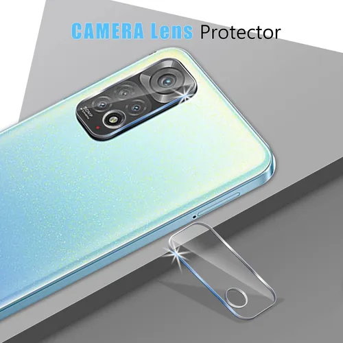 Vista 5 de [Paquete de 2+2] MOOISVS para Xiaomi Redmi Note 11 4G/Redmi Note 11S 4G Protector de pantalla de vidrio templado de privacidad (2 paquetes) +