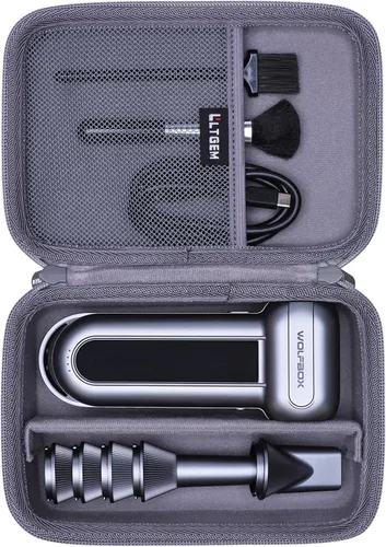 Vista 10 de Estuche LTGEM para Plumero de Aire Compatible con WOLFBOX MF100 / MF200 Plumero de Aire Eléctrico y Plumeros de Aire Comprimido, Negro (Solo Estuche)